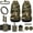 Camo Oak Hunting Wood, variant on Jeiento Wolf Front Car Seat Covers Set with Car Steering Wheel Cover Seat Belt Cover Armrest Pad Trash Bag Mount Phone Holder Rearview Mirror Cover Coasters Keychain Southwest Aztec Tribal, 12pcs