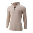 thumbnail image 6 of FRSASU Men's 1/4 Zip Pullover Long Sleeve Sun Protection Waffle Sports Shirts Lightweight Athletic Workout Shirt Khaki, 6 of 6