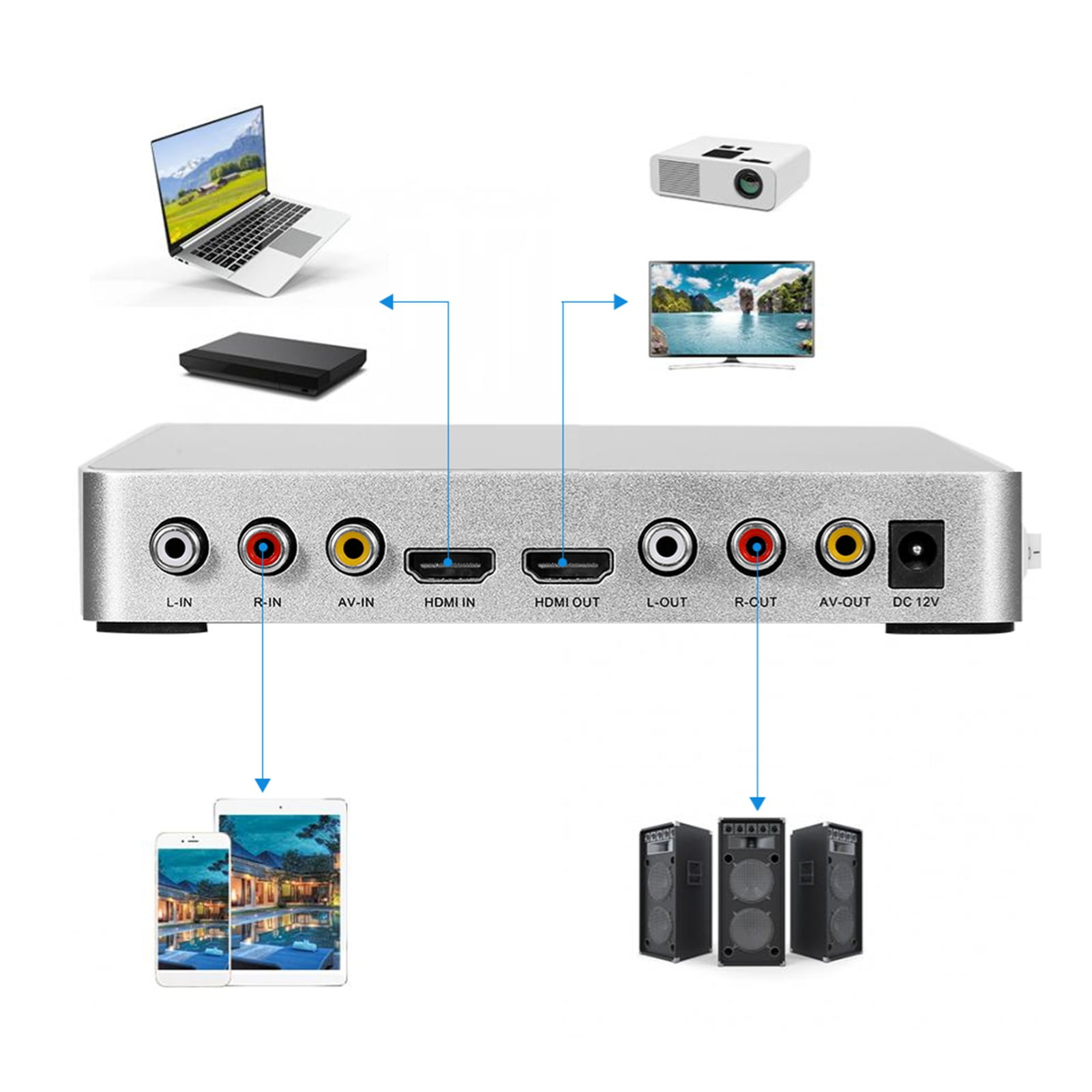 Digital Karaoke Sound Mixer Portable Digital Stereo Audio System 4K/2K HD Karaoke Amplifier With Microphone