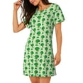thumbnail image 2 of Daiia Broccoli 1 Print Women's Nightshirt Soft Nightgowns for Women Short Sleeve dress Short-sleeved Sleepwear, 2 of 6