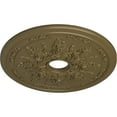 thumbnail image 3 of Ekena Millwork 23 5/8"OD x 4"ID x 1 1/2"P Rose and Ribbon Ceiling Medallion (Fits Canopies up to 4"), Hand-Painted Mississippi Mud, 3 of 5