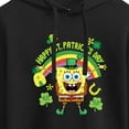 thumbnail image 3 of SpongeBob SquarePants - Spongebob Happy St. Patricks Day - Juniors Cropped Pullover Hoodie, 3 of 6