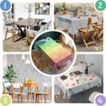 thumbnail image 5 of Pioneer Flower Floral Print Pattern Rectangle Tablecloth 60"x102", Waterproof Polyester Table Cloth, Wipeable Spillproof for Dining Camping Indoor Outdoor, 5 of 6