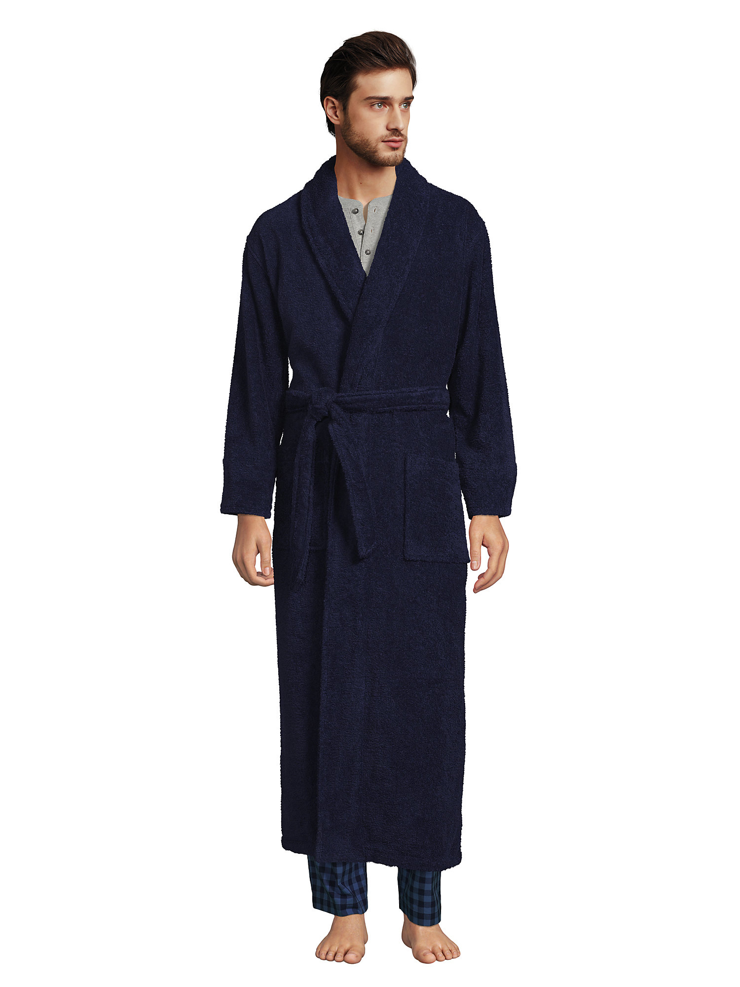 Lands' End Men's Full Length Turkish Terry Robe