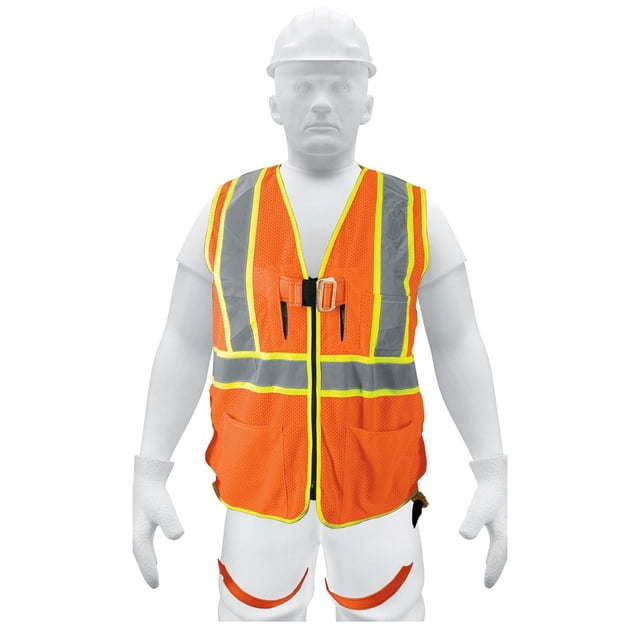 Chaleco de seguridad para arnés, alta visibilidad, naranja TRUPER 101770