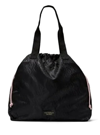 NEW Victoria's Secret $58 FAUX FUR Tote Bag Carryall Handbag BLACK Gorgeous  NWT
