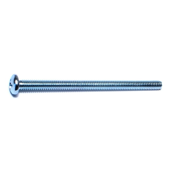 1/4"-20 x 4" Zinc Plated Steel Coarse Thread Phillips Pan Head Machine Screws MSCPS-313