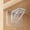Clear-A, variant on No-Drill Adhesive Shelf Bracket, Heavy Duty Clear PVC Partition Support for Cabinet Closet Organizer