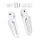 thumbnail image 1 of 2 piezas de estriberas plegables para motocicleta, universales, plegables Blanco, 1 of 9