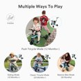 thumbnail image 6 of Besrey 5-in-1 Toddler Tricycle for 1-3 Years Old Boys and Girls with Push Handle and Backrest,Kids Bike Child Trike,Green, 6 of 16
