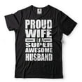 thumbnail image 2 of Proud Wife Of A Super Awesome Husband Shirt Gift For Women Shirt For Wife Anniversary Gift (XX-Large Military Green), 2 of 6