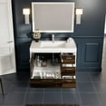 thumbnail image 3 of Eviva Grace 42 in. Gray Oak and White Bathroom Vanity with White Integrated Acrylic Countertop, 3 of 6