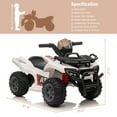 thumbnail image 7 of Juiluna Kids ATV 4 Wheeler, 6V Ride on Toy Car for Toddlers Boys & Girls w/Music, 1.8 Mph Max Speed, Wear-Resistant Wheels, Battery Powered Four Wheeler for Toddler Kids Cars to Drive, 7 of 7