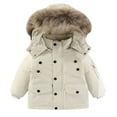 thumbnail image 4 of ZACPNCV Unisex Toddler Snowsuit Boy Baby Winter Coat Girl Snow Pants and Jackets Bib Beige, 4 of 8