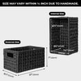 thumbnail image 3 of GRANNY SAYS Wicker Storage Baskets for Shelves, Waterproof Woven Baskets for Organizing, Hand Woven Rectangle Basket for Pantry, Black, 2-Pack, 3 of 8