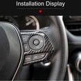 thumbnail image 4 of Car Steering Wheel Button Trim Frame Cover Sticker ABS for XA50 E210 Hybrid 2019-2024, 4 of 4