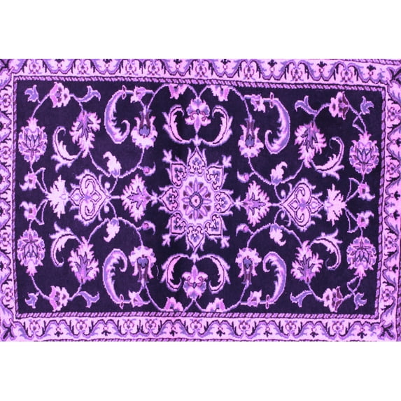 Ahgly Company Indoor Rectangle Persian Purple Traditional Area Rugs, 8' x 10'