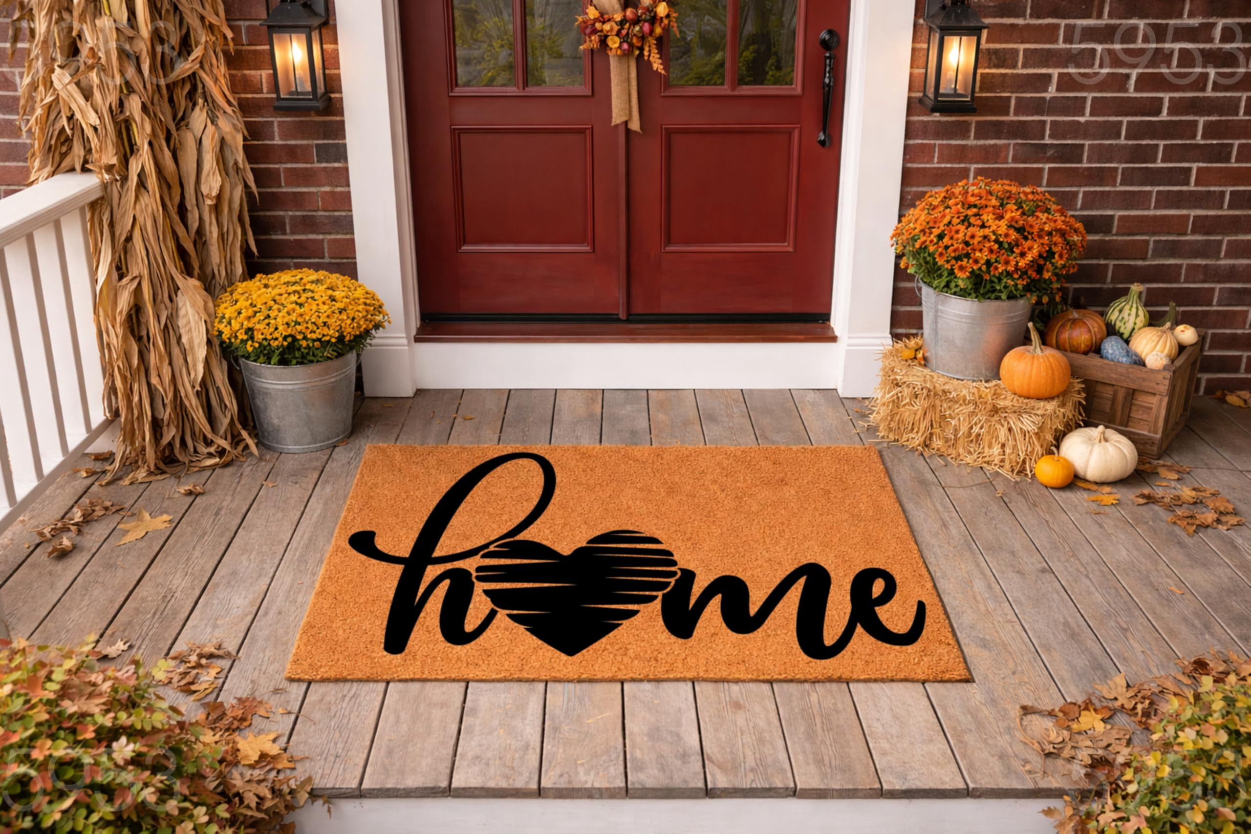Doormat Home Heart Welcome Mat Home Decor Porch Decor First House Ou (18" x 30") #5953