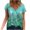 Blue, variant on OAVQHLG3B Womens Summer Tops Casual Casual Plus Size Scenic Flowers Printing V-Neck T-Shirt Tops