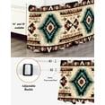 thumbnail image 3 of Abstract Ethnic Style Bed Skirt Queen Size 18" Drop Retro Brown Red Weaving Pattern Ruffled Wrap Around Bed Skirts Adjustable Elastic Bedskirt Dust Ruffle for Queen Size Bed, 3 of 7