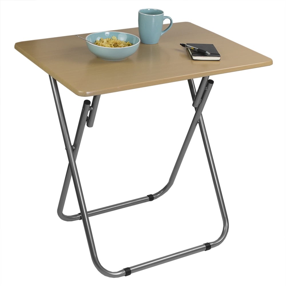 Home Basics MultiPurpose Foldable Table, Cherry