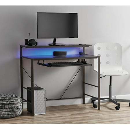 Computer Desk with LED Lights (Use The Best Gaming Computer Desk)