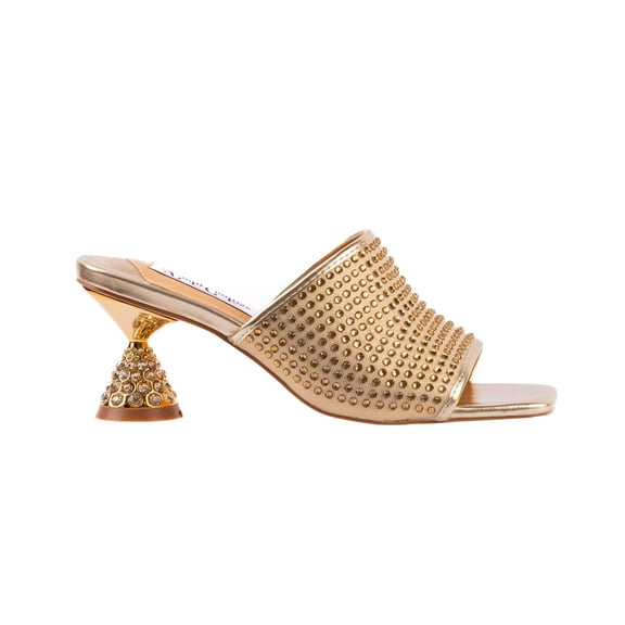 Ninety Union Lady Couture Fireball Jeweled Metallic Heel Slide, Gold, 11