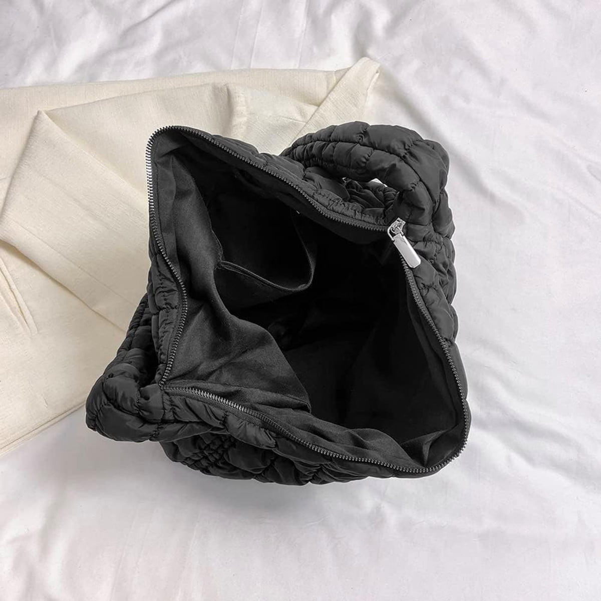 バッグ WANNA FOUNDATION NYLON PUFF SHOLDER BAG WANNA FOUNDATION] NYLON PUFF SHOLDER BAG - BLACK