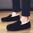 thumbnail image 2 of Winter Snow Boots for Men Comfortable Warm Fleece Lined Suede Slip on Penny Loafers Flats Walking Ankle Booties, 2 of 6