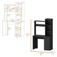 thumbnail image 3 of FM FURNITURE Rumford Computer Desk with Three Shelves Engineered Wood Black, 3 of 7