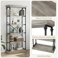 thumbnail image 6 of 73.6" Tall Bookshelf, 6-Tier Industrial Bookcase with Open Book Shelves and Roman Column Legs, for Bedroom Living Room Home Office, 6 of 7
