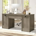 thumbnail image 3 of Bestier 59" Computer Home Office PC Desk with Keyboard Tray and Storage Drawers, Gray Wash, 3 of 8