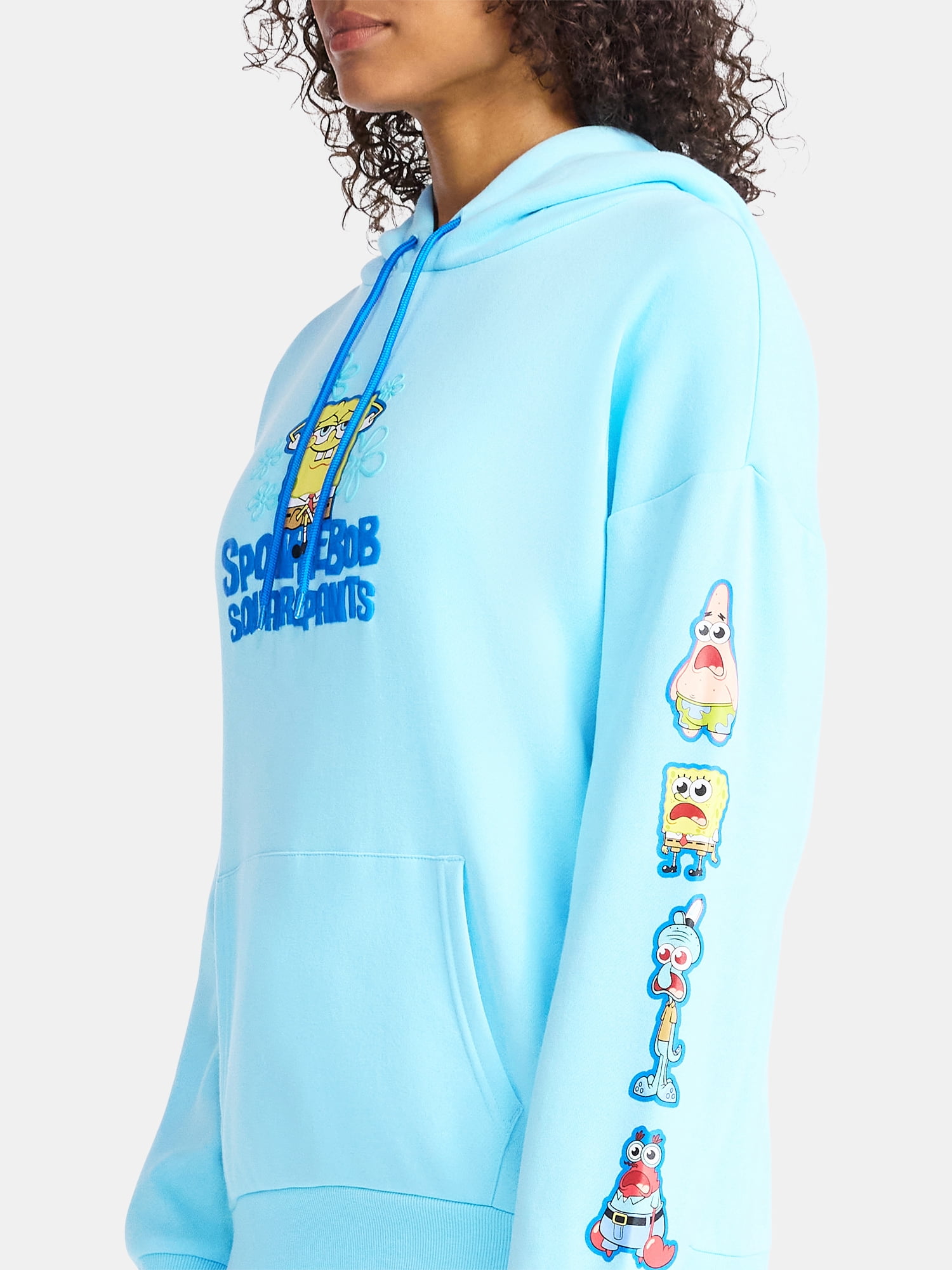 SpongeBob SquarePants Women's Front Back Graphic Hoodie Sweatshirt, Sizes XXS–XXL