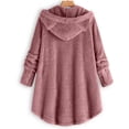 thumbnail image 4 of Lady Coat And Velvet Coat Cat Ear Hooded Soild Patchwork Button Autumn Winter Plush, 4 of 4