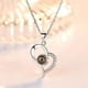 thumbnail image 4 of Collar de plata de ley S925 con proyección de "Te amo" en 100 idiomas para mujer, collar sencillo con memoria de amor hueco, cadena de clavícula, 4 of 5