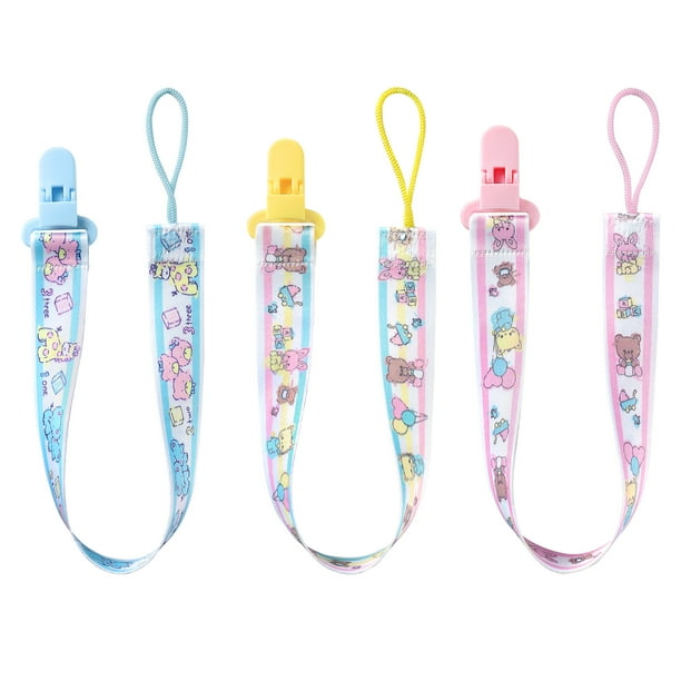 Littleforbig Adult Pacifier Clip Little Cuties 3 Paci Clips Set Pink