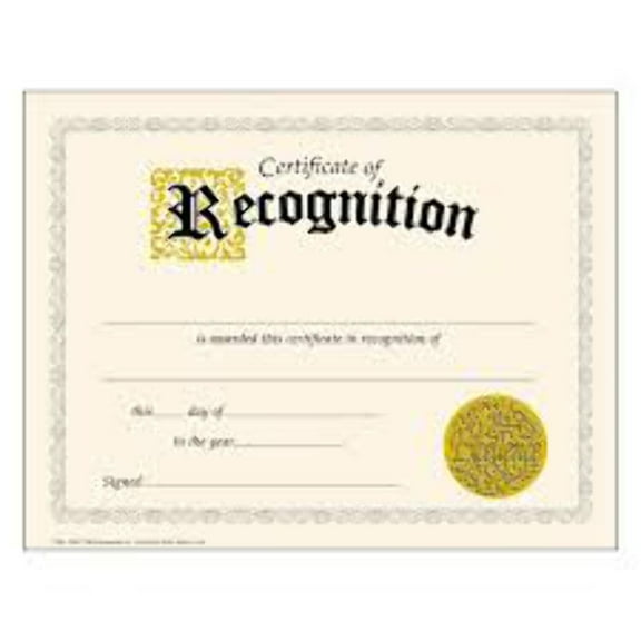 TREND Multicolor Recognition Classic Certificate, 8.5" x 11", 30 Count