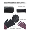 thumbnail image 5 of Gustave Winter Knit Gloves Touchscreen Windproof Anti-slip Thermal Soft Wool Lining Elastic Cuff for Women Men "Purple, Women", 5 of 9