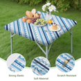 thumbnail image 4 of Fashionable Boho Print Table Cover 36x36 Inch Square Elastic Tablecloth for Kitchen Table Patio Dining and Outdoors, 4 of 6