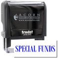 thumbnail image 1 of Large Self-Inking Special Funds Stamp, Trodat Printy 4913, Press and Print Stamping, Impression Size 7/8" x 2-1/4", Up to 10,000 Impressions - Blue Ink, 1 of 10
