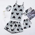 thumbnail image 4 of Gibobby Pijamas Mujer Verano Sexy Pijamas Conjunto de pijamas para mujer, pijamas de talla grande para mujer, pantalones cortos con tirantes de encaje para mujer(Gris,M), 4 of 5