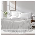 thumbnail image 2 of Oversized King Size Flat Sheet, 132" x 110", Hotel Quality Microfiber Sheet, Ultra-Soft Touch, Extra Large Flat Sheet Stays Tucked on Thick Mattresses, Light Grey, 2 of 5