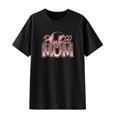 thumbnail image 4 of Wycnly Womens Tops Dressy Casual Summer Crewneck Baseball Mom Letter Print Tees Baseball Mom Letter Print Shirts Vintage Drop Shoulder Oversized Pullover Blouses Black s Under $5, 4 of 5