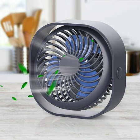 

Tiitstoy Student Office Home Small Fan Portable Mini Usb Fan Desktop Fan Silent Rechargeable Fan Blue
