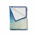 thumbnail image 2 of Rustic Wood Soft Flannel Fleece Blanket, Weathered Beach and Wavy Ocean Photography Summer Season Holiday Image, Cozy Plush for Indoor and Outdoor Use, 50" x 60", Sea Blue Umber Dusk, by Ambesonne, 2 of 6