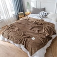 thumbnail image 2 of Popular Home Essentials, Fleece Solid Color Striped Fleece Blanket Coral Fleece Sofa Cover Blanket Air Conditioning Blanket Nap Blanket, 2 of 8