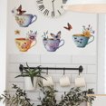 thumbnail image 2 of Adhesivo de pared con acuarela para tazas de té, PVC, extraíble, 30 x 90 cm, 2 of 4