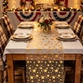thumbnail image 4 of JJV Transparent Table Runner with Gold Star Sequin, Lightweight Wrinkle Resistant for Wedding Birthday Holiday Table Decor 108x11 Inch Gold Table Runner Graduation Table Decorations, 4 of 6