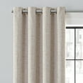 thumbnail image 2 of Brookstone Renwick Solid Total Blackout Grommet Top Single Curtain Panel, Linen Beige, 50 x 84, 2 of 8
