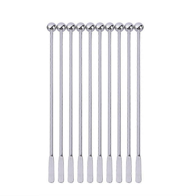 10 Pcs 19cm Creative Stainless Steel Mixing Cocktail Coffee Stirrers for Wine